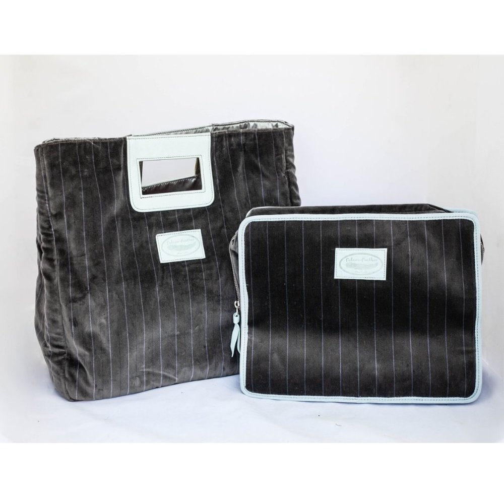 Stylish Falcon Feather Velvet bag with laptop case